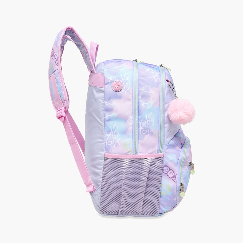 Enso Backpack-New Vibes-2 Cmprt-26 Liters-Girls (Polyester) Purple \ 33X46X17 - Image 5